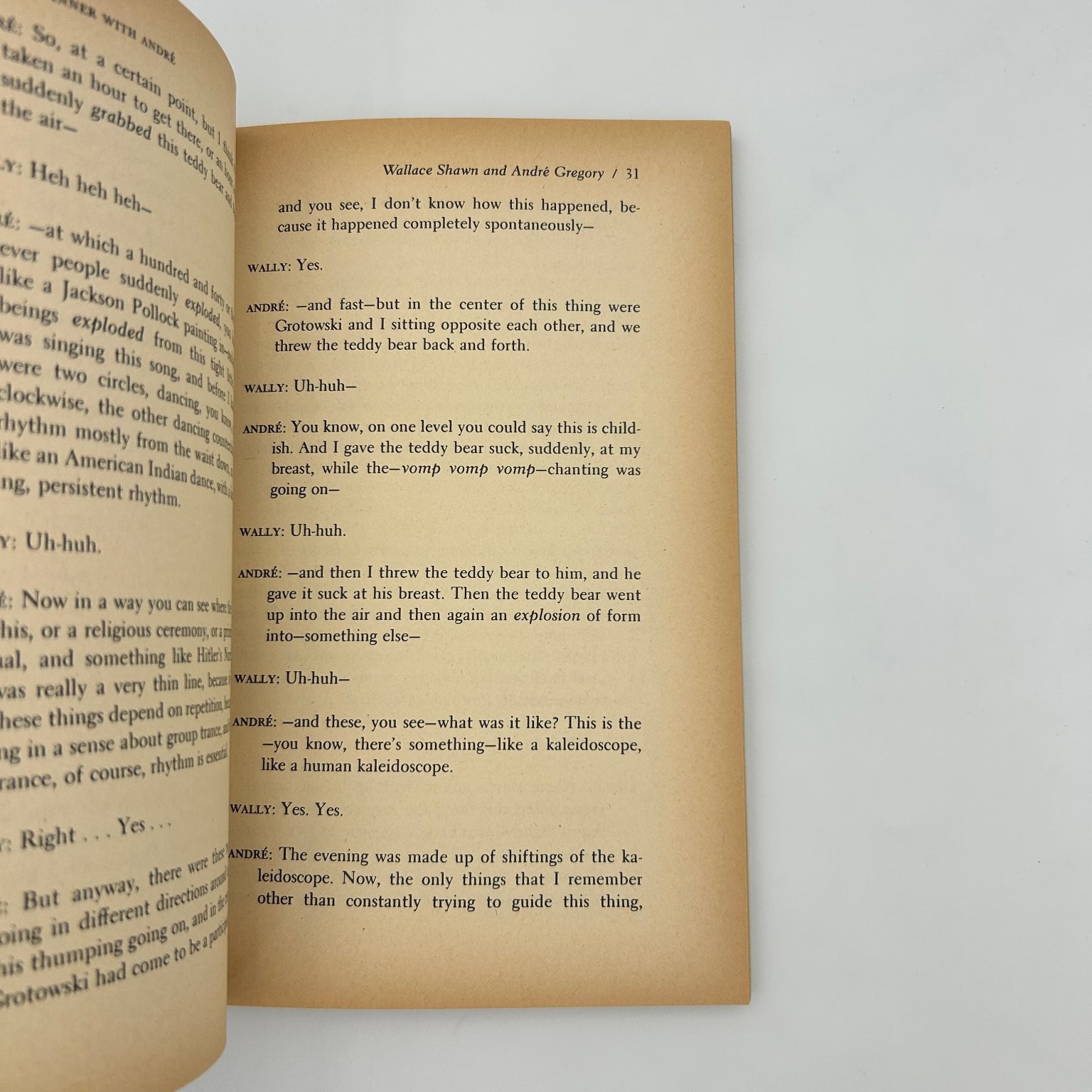 My Dinner with Andre Shawn Gregory 1981 First Evergreen Screenplay Grove Press