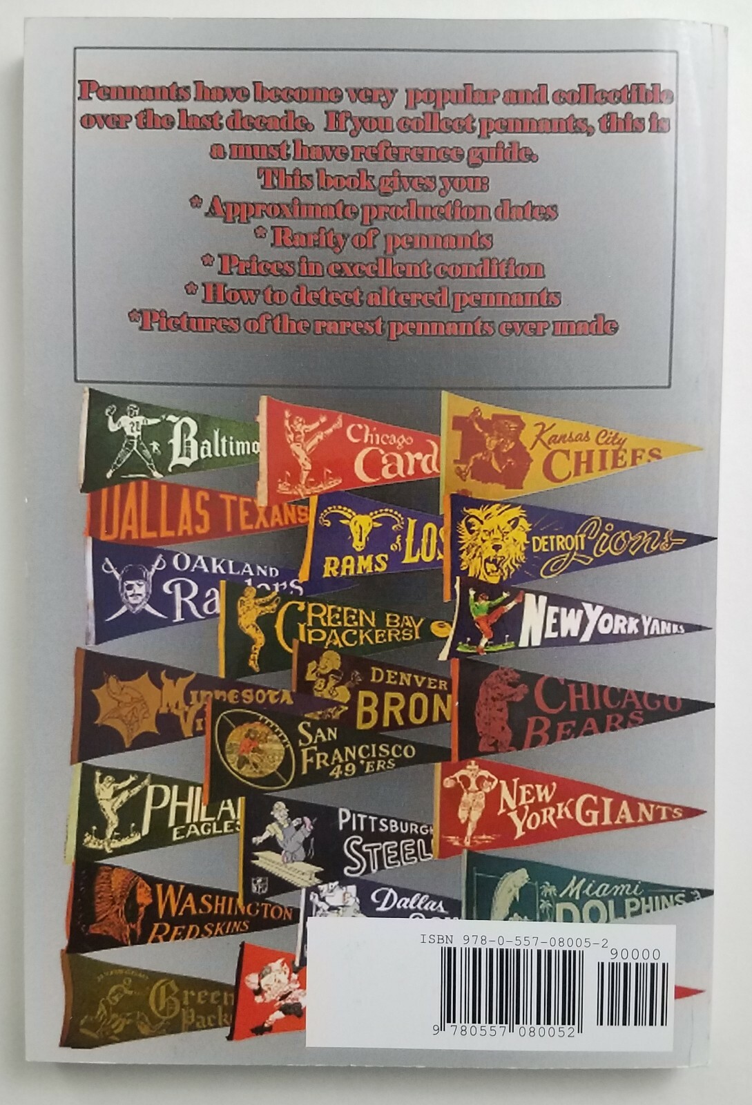 Vintage Pennant Price Guide Baseball Football 1900s-1970s Egner OOP 2009