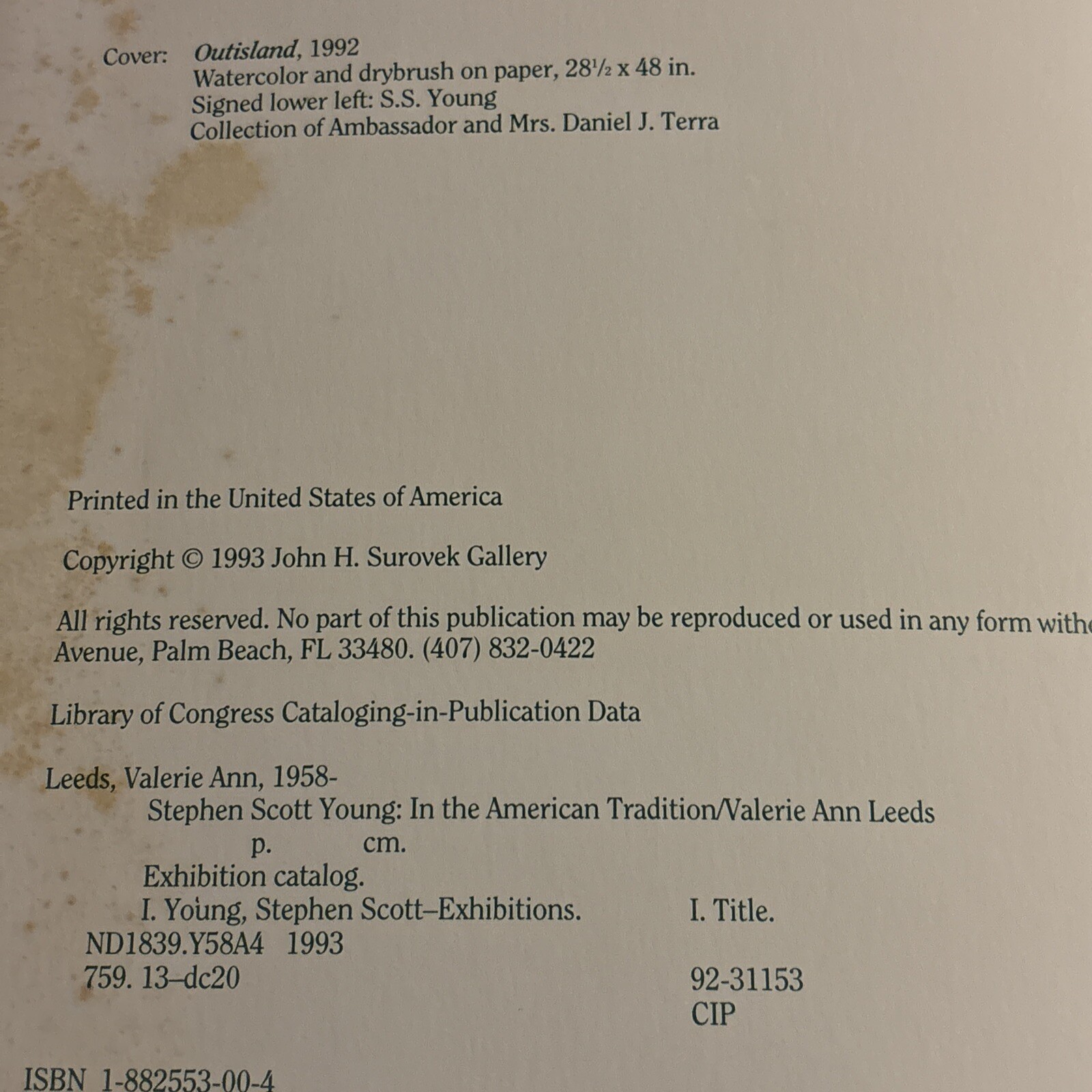 stephen scott young In The American Tradition 1993 Catalogue Of Art Soft Cover