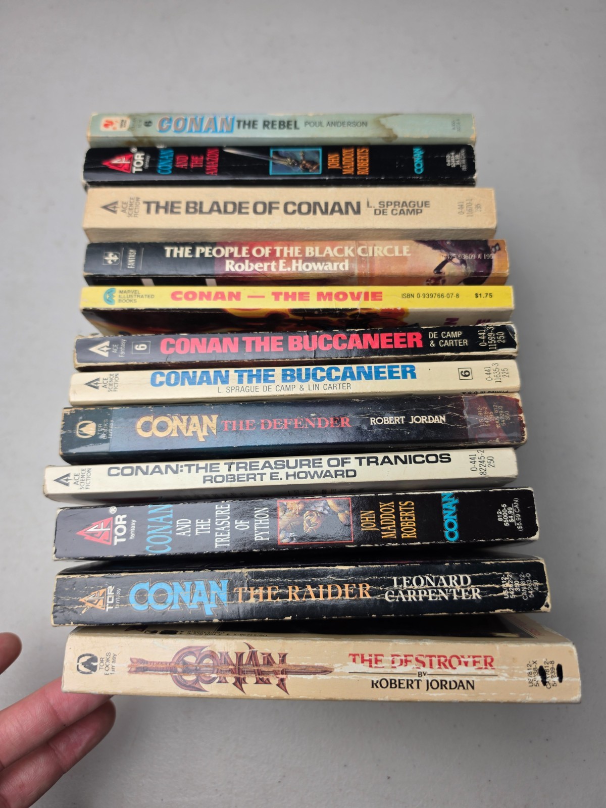 Conan The Barbarian Paperback Books Lot of 12 Robert E Howard Novels Arnold
