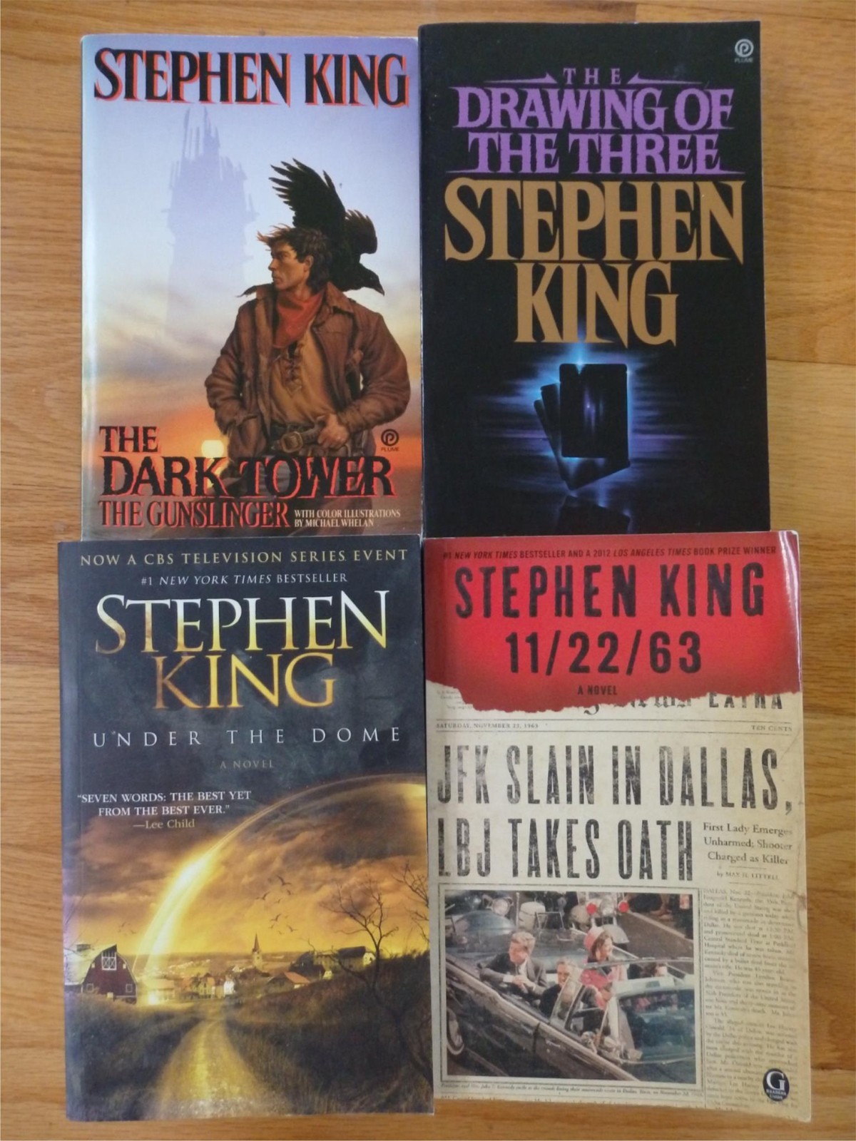4 New SC by Stephen King- Gunslinger, Drawing of 3, Under the Dome, 11/22/63