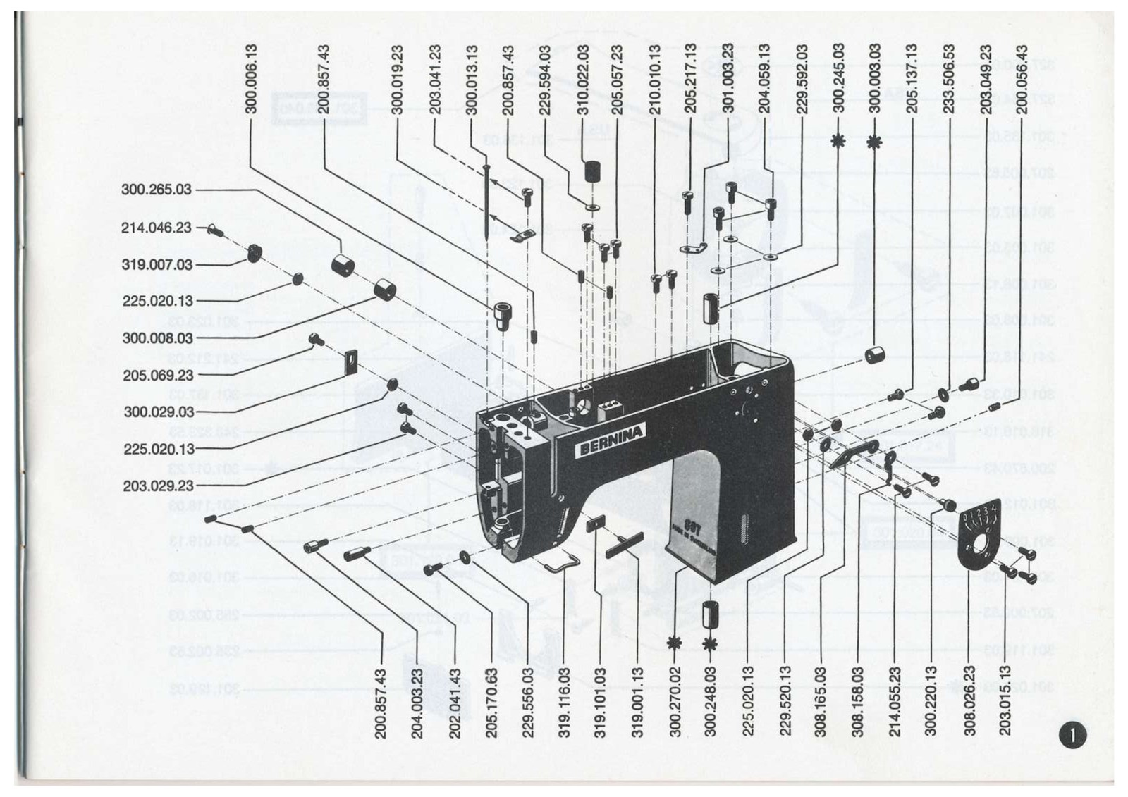 BERNINA 807 808 809 Sewing Machine Illustrated Parts Manual – WIRE BOUND