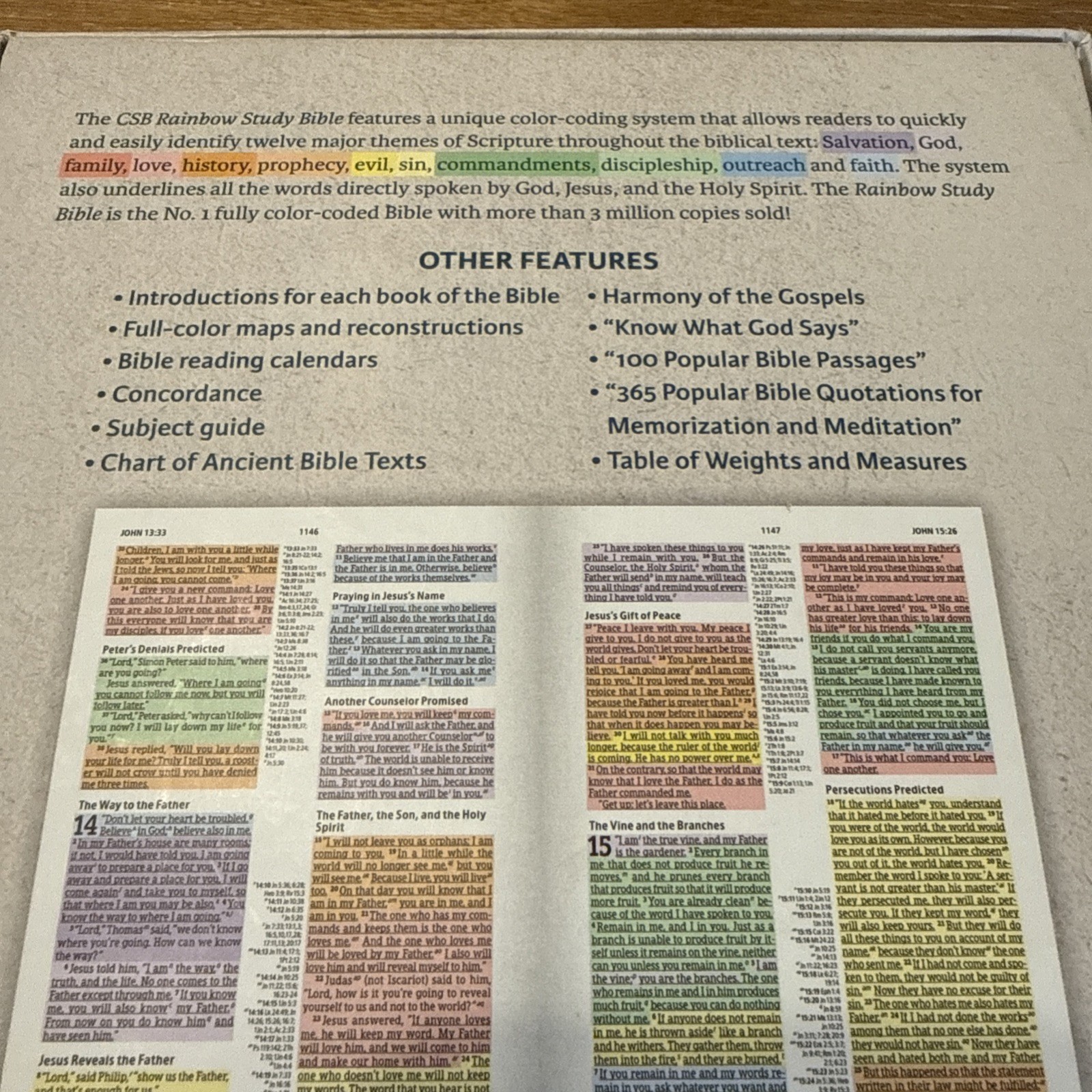 CSB Rainbow Study Bible, Black/Tan LeatherTouch by C. S. B. Bibles CSB Bibles