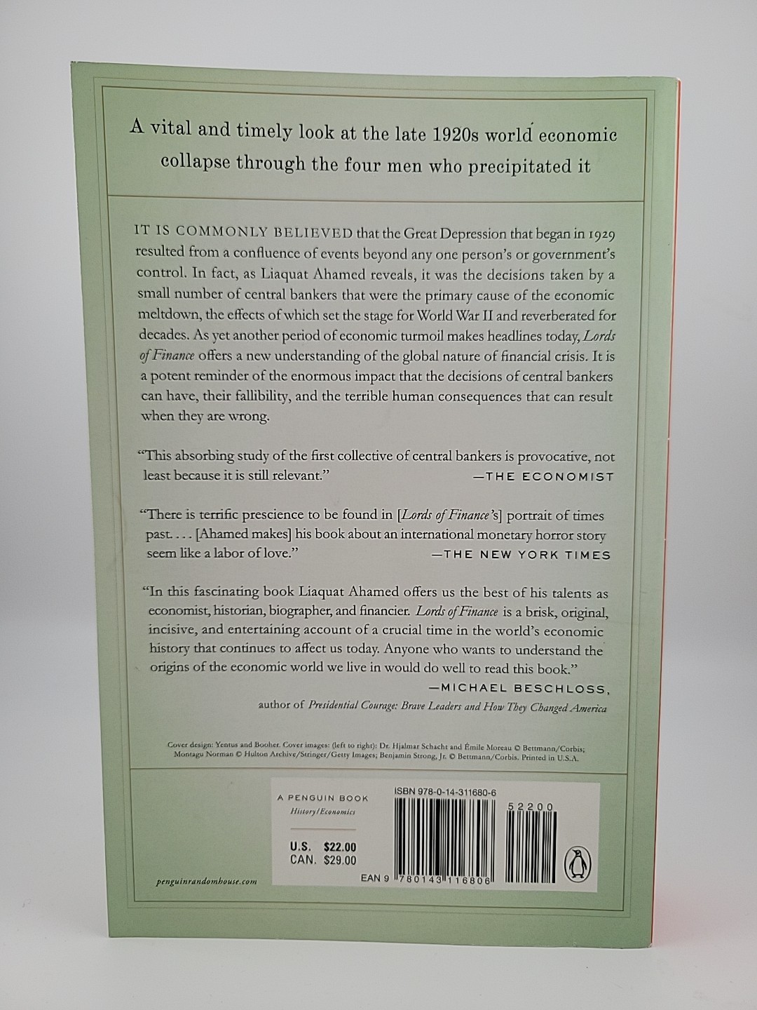 Lords of Finance: The Bankers Who Broke the World by Liaquat Ahamed (Paperback)