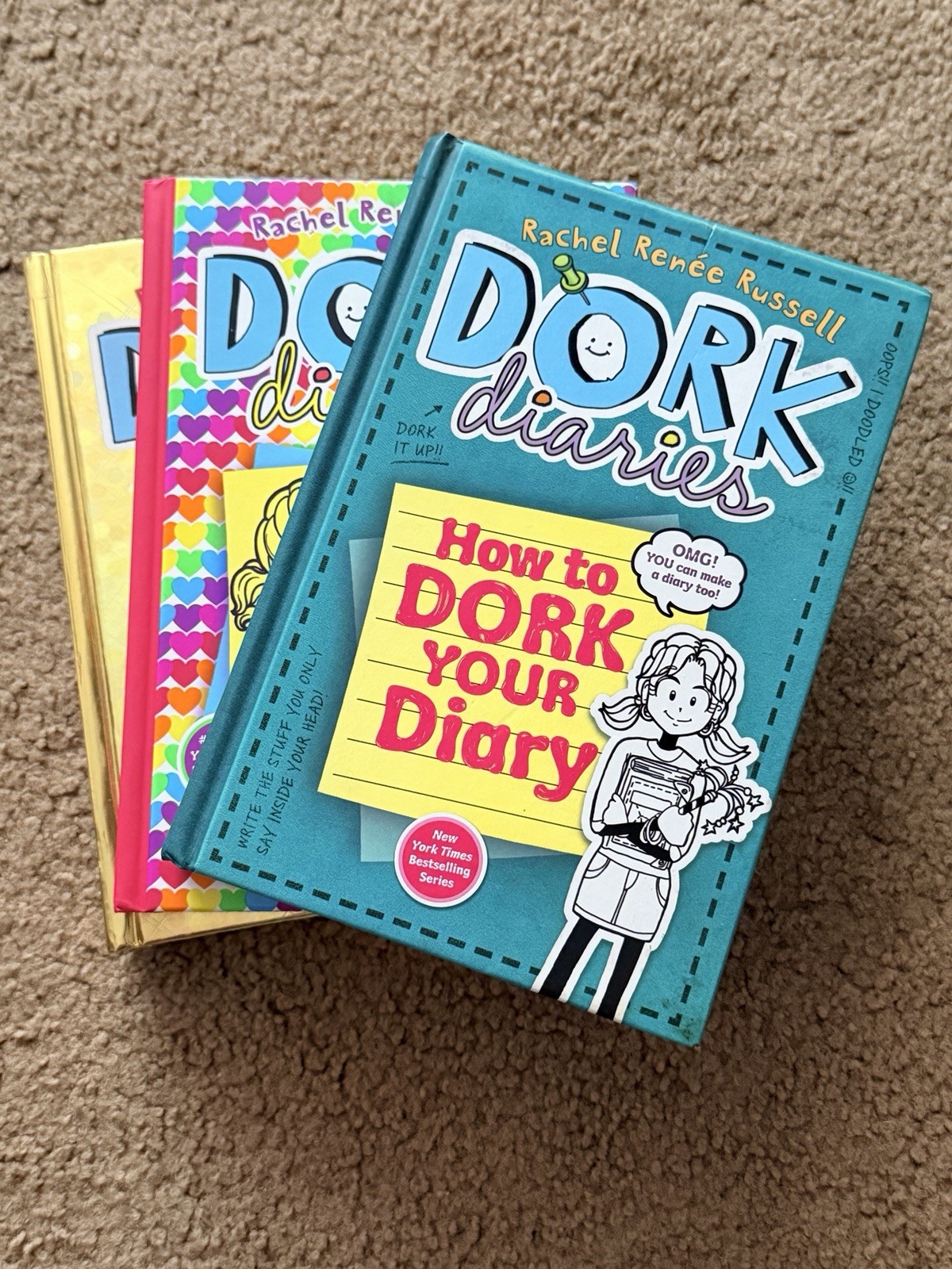 Rachel Renée Russell Dork Diaries Lot of 3 Illustrated Ages 9-12