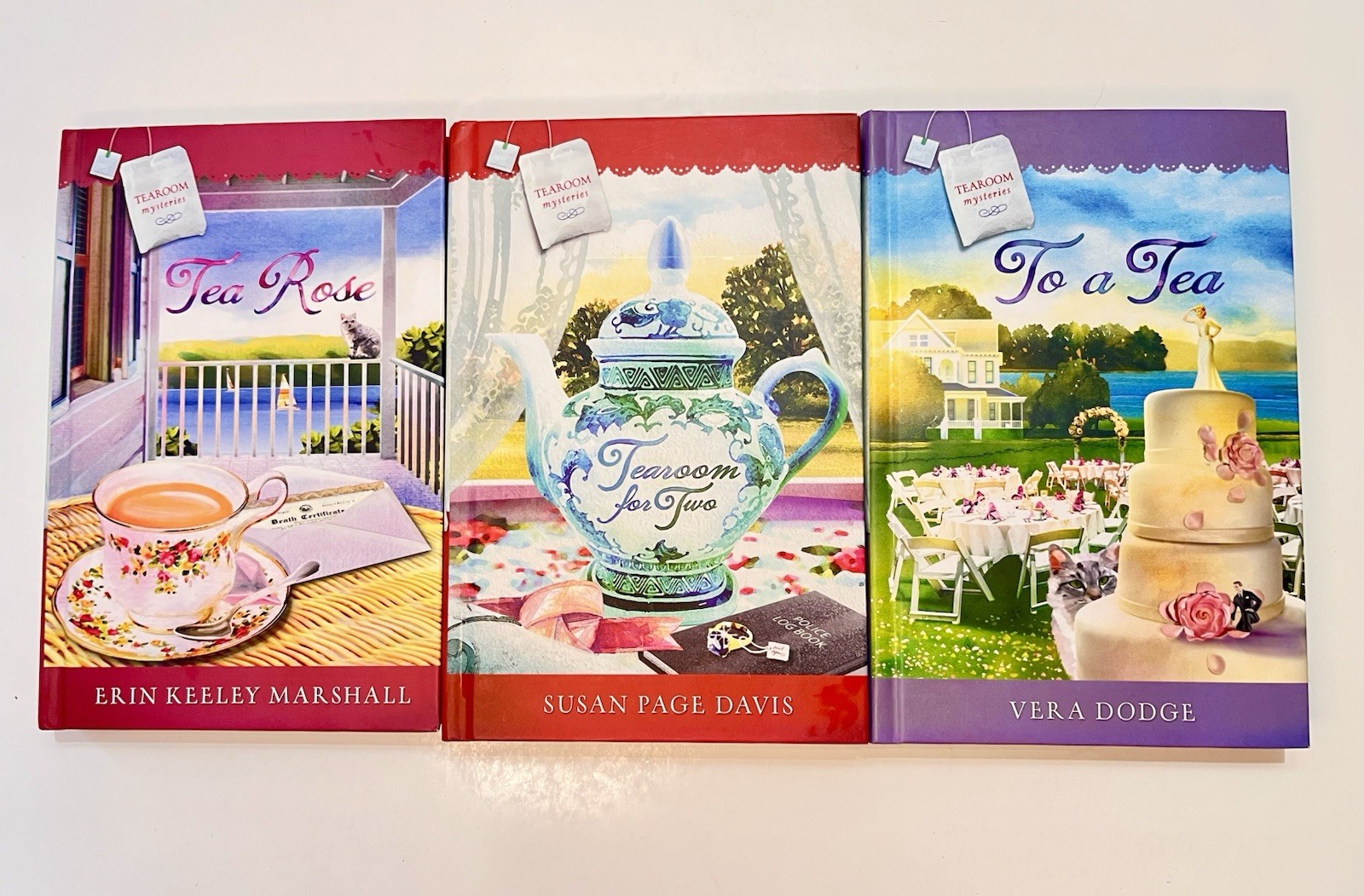 Lot of 3 GUIDEPOSTS Tearoom Mysteries Series Books – VERY GOOD Hardcover
