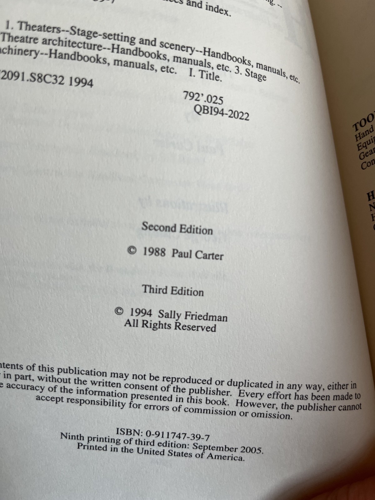 Backstage Handbook : An Illustrated Almanac of Technical Information