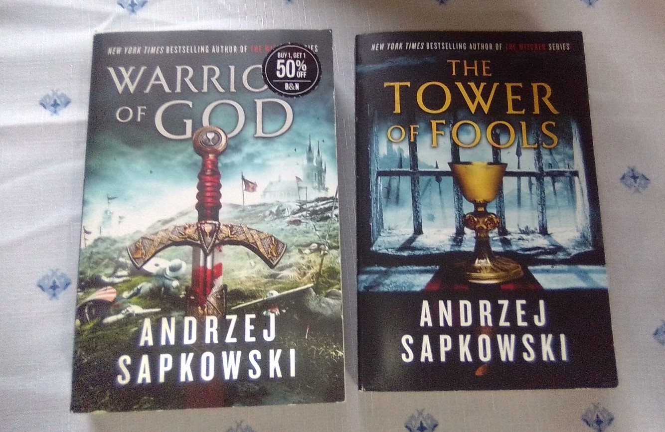 Andrzej Sapkowski Hussite books #1 _ #2 PB Tower of Fools Warrior of God 1st Ed