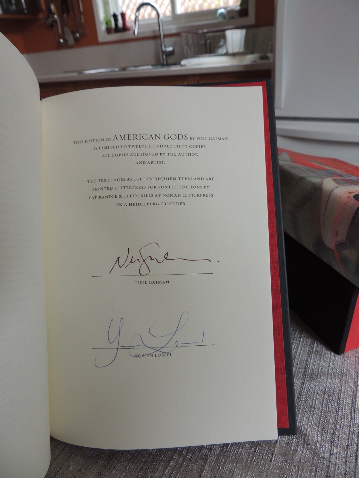 Neil Gaiman American Gods Suntup Editions SIGNED Limited/1254