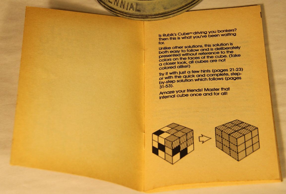 The Simple Solution to Rubik’s Cube ~ James G Nourse ~ Bantam ~ 1981 ~ VERY GOOD
