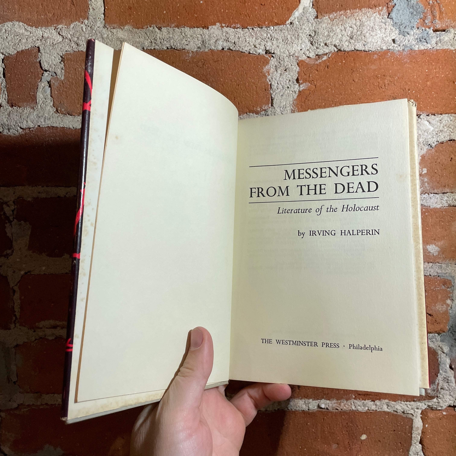 Messengers from the Dead – Irving Halperin – 1970 The Westminster Press Hardback